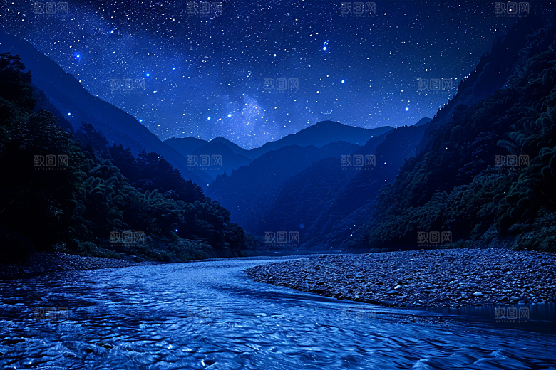 灿烂星空星辰浪漫素材