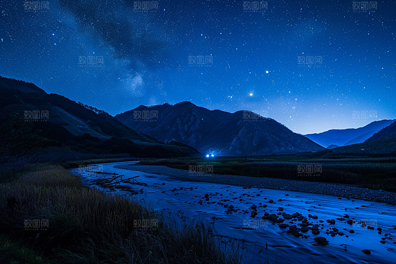 灿烂星空银河星辰素材