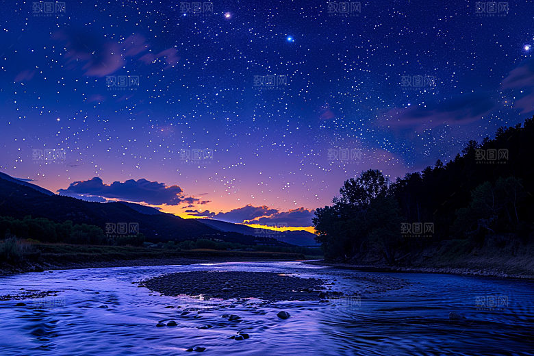 灿烂星空星辰唯美素材