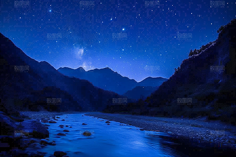 灿烂星空梦幻银河素材