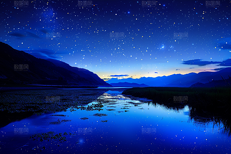 灿烂星空银河高清素材