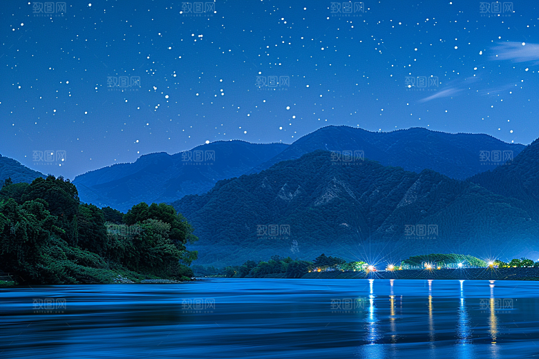 灿烂星空浪漫银河素材