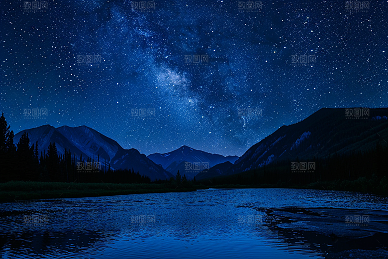 灿烂星空梦幻高清素材