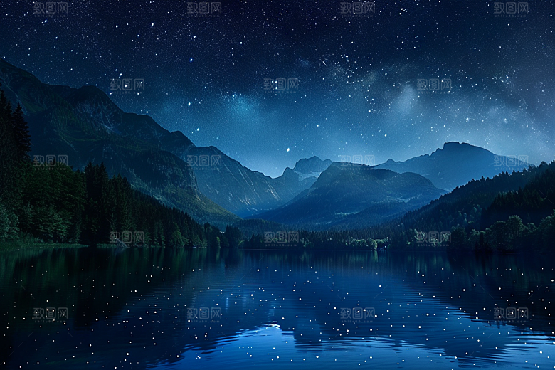灿烂星空天空夜晚素材