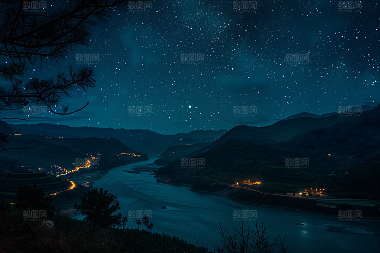 灿烂星空天空星辰素材