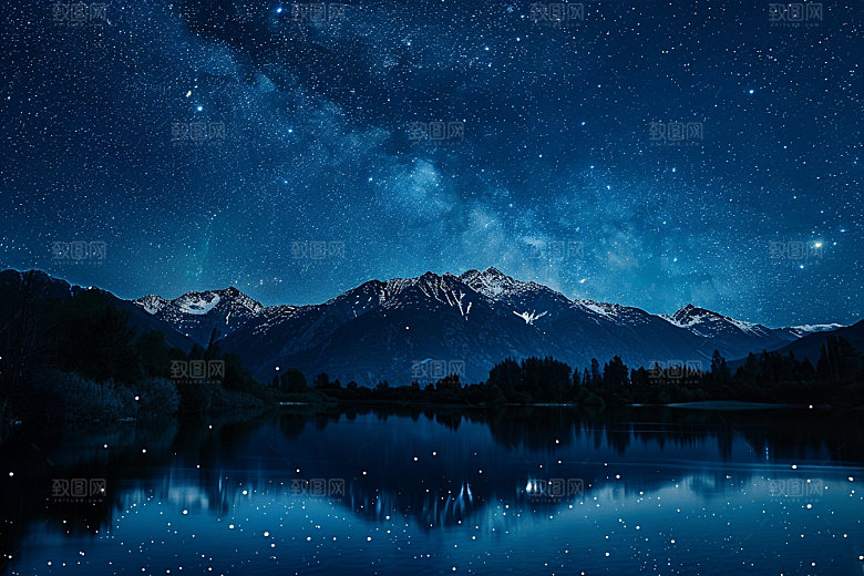 灿烂星空宇宙夜晚素材