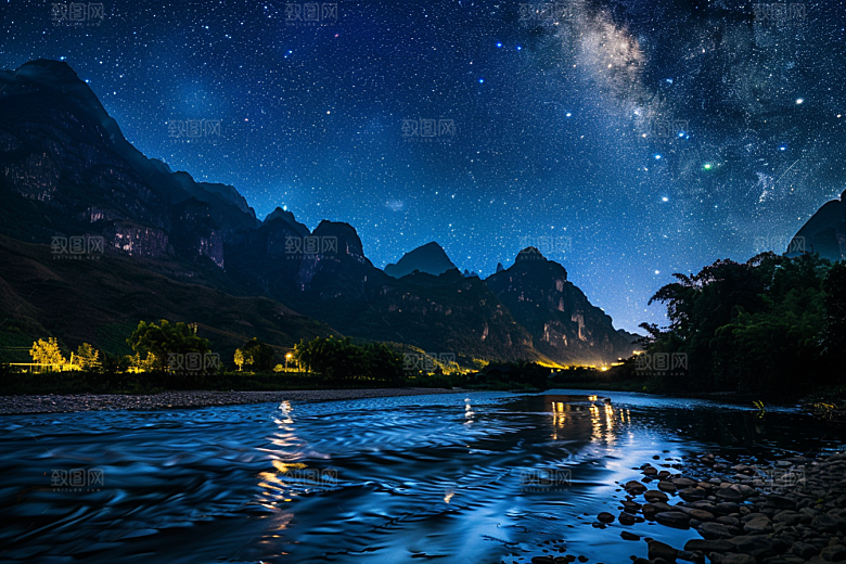 灿烂星空唯美星辰素材