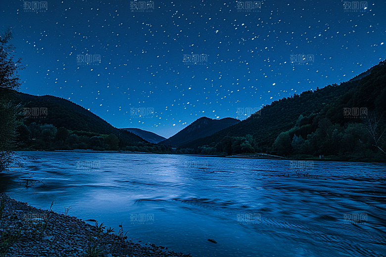 灿烂星空星辰天空素材