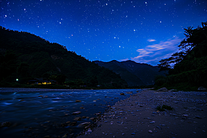 灿烂星空天空银河素材