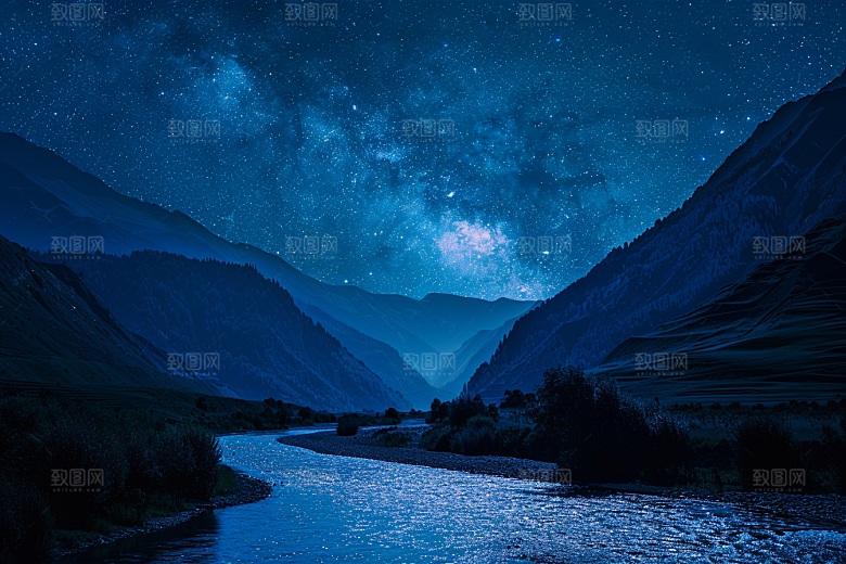 灿烂星空梦幻天空素材