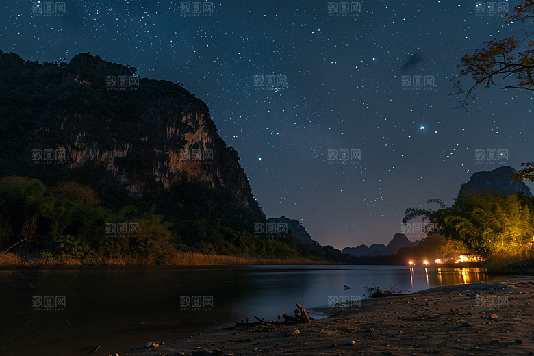 灿烂星空星辰高清素材