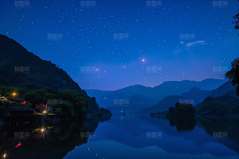 灿烂星空唯美天空素材