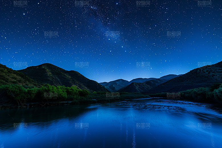 灿烂星空唯美银河素材