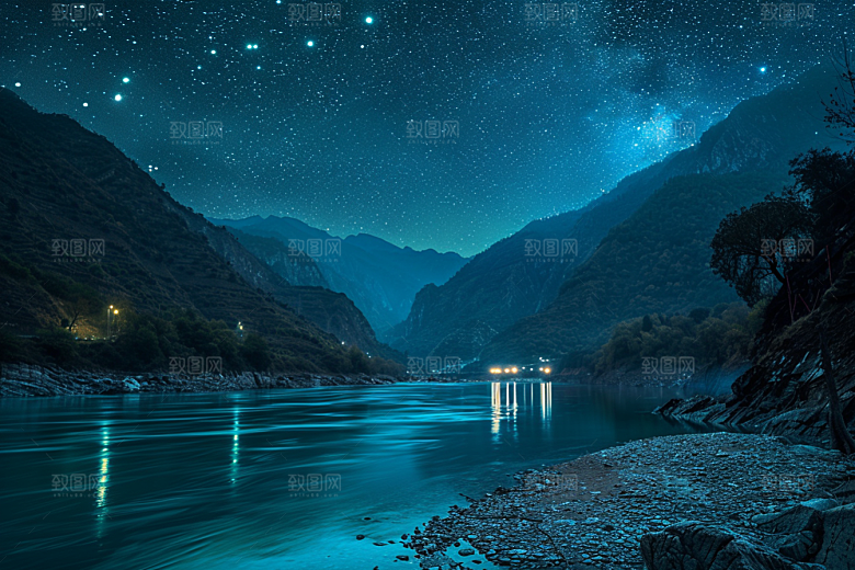 灿烂星空太阳系唯美素材
