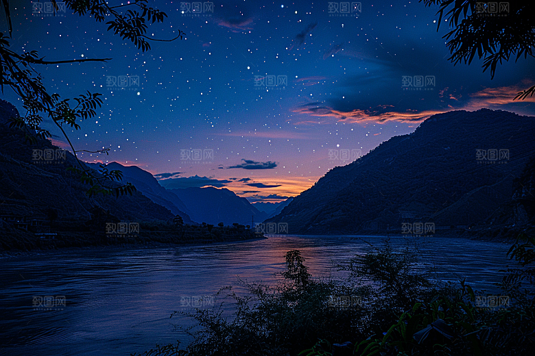 灿烂星空夜晚宇宙素材