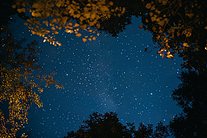 灿烂星空银河太阳系素材