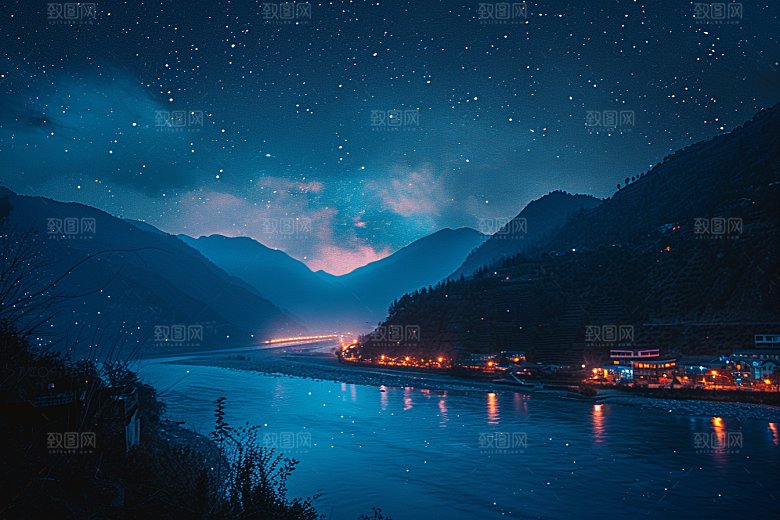 灿烂星空夜晚宇宙素材