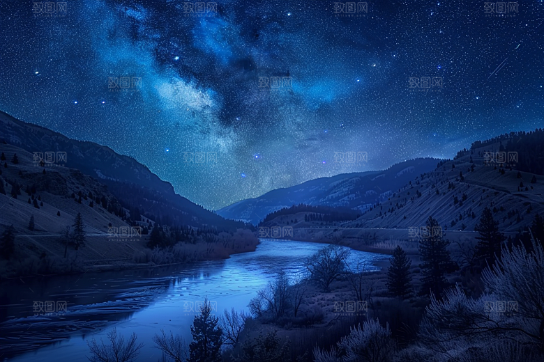 灿烂星空唯美宇宙素材