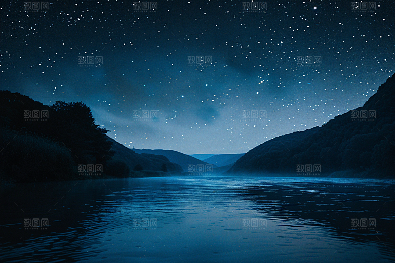 灿烂星空夜晚太阳系素材