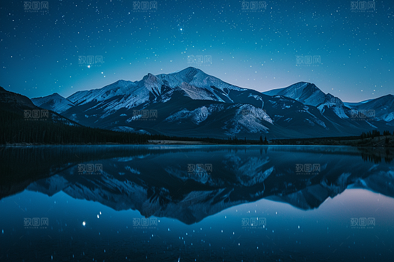 灿烂星空夜景星辰素材