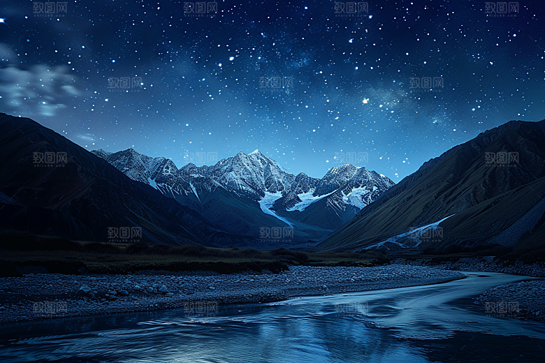 灿烂星空天空夜晚素材