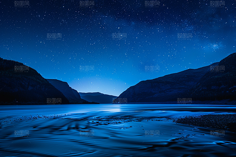 灿烂星空太阳系夜晚素材