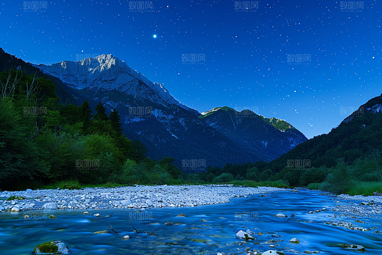 灿烂星空天空夜晚素材