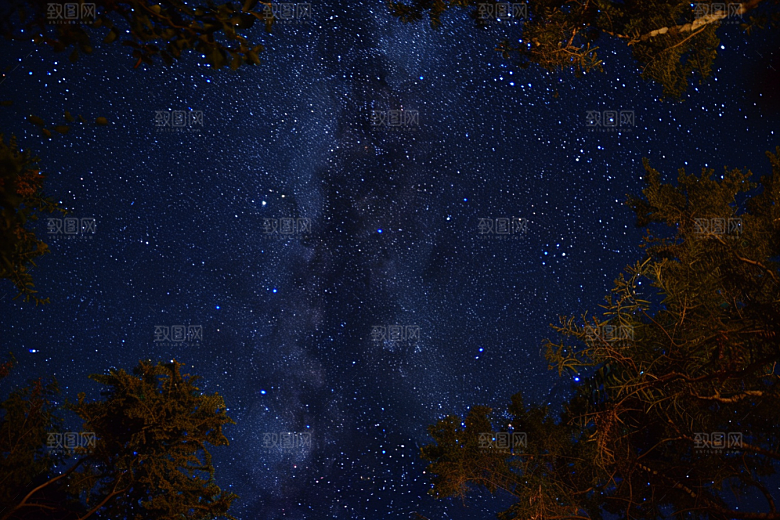 灿烂星空浪漫夜晚素材