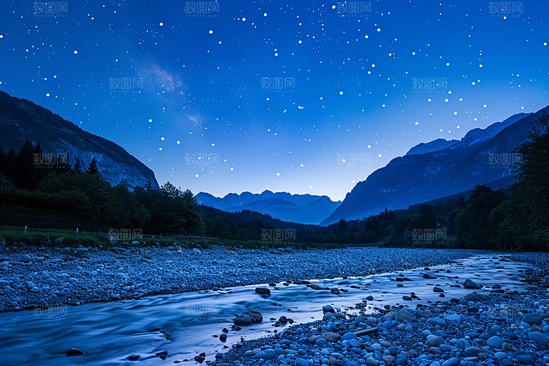 灿烂星空宇宙夜晚素材