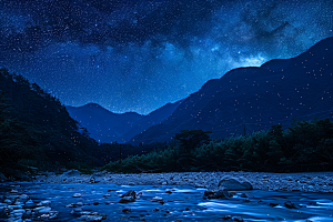 灿烂星空浪漫高清素材