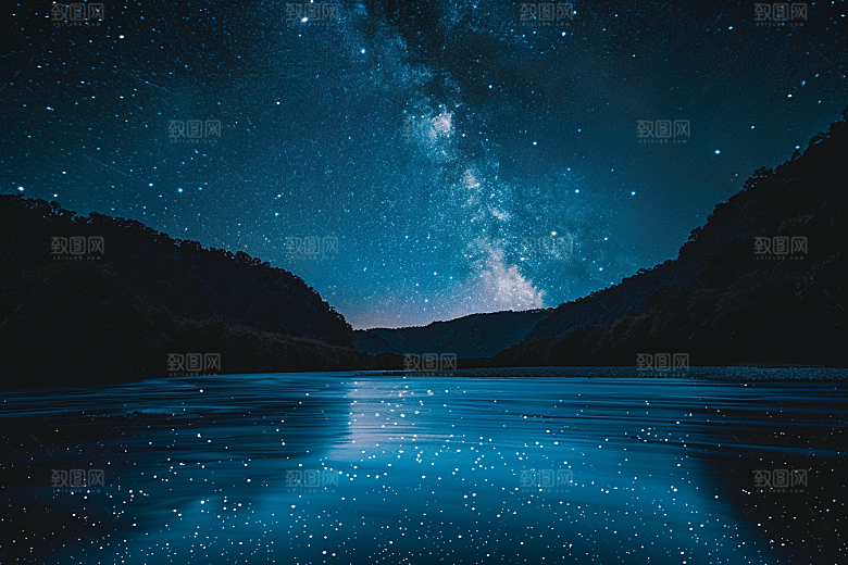 灿烂星空浪漫天空素材