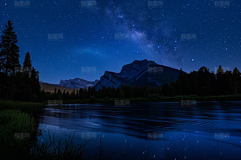 灿烂星空高清银河素材