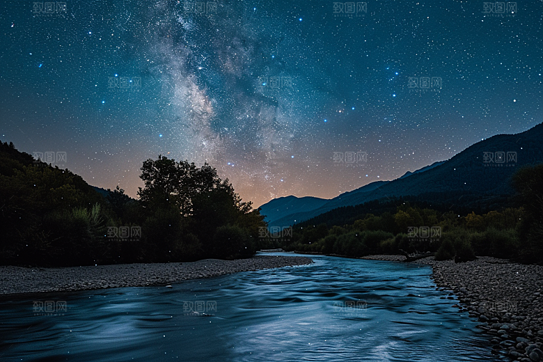 灿烂星空唯美浪漫素材
