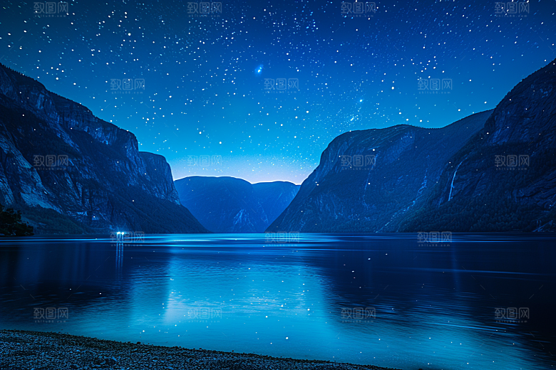 灿烂星空太阳系夜景素材