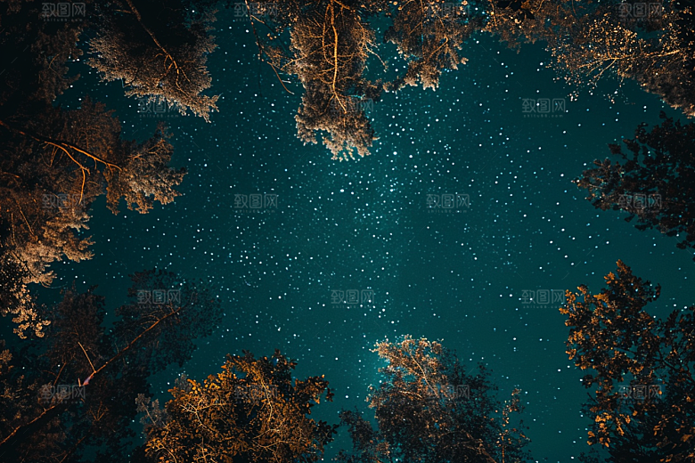 灿烂星空天空梦幻素材
