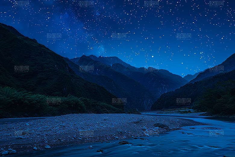 灿烂星空星辰高清素材