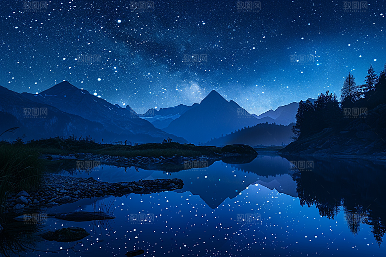 灿烂星空天空夜晚素材