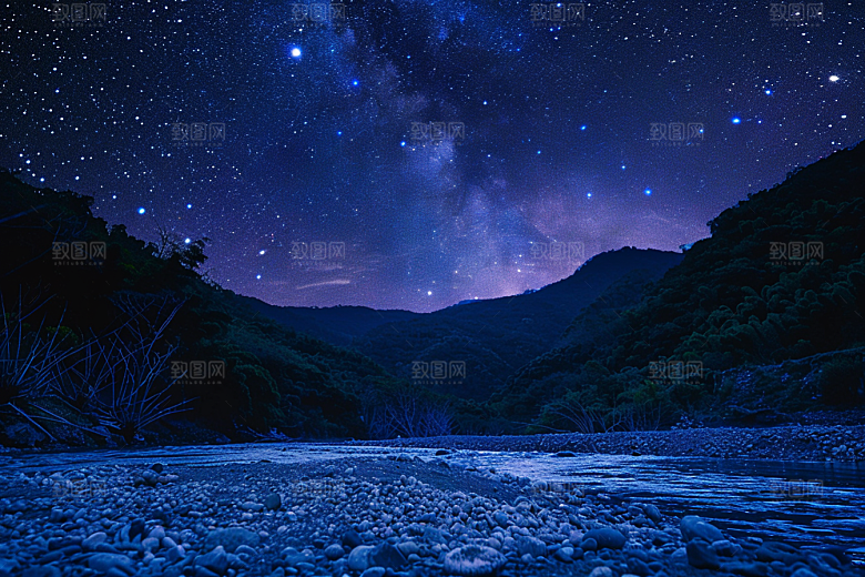 灿烂星空天空夜晚素材