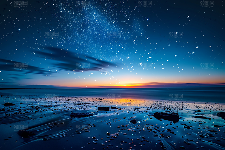 灿烂星空梦幻银河素材