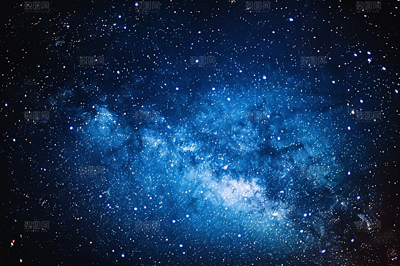 灿烂星空夜晚银河素材
