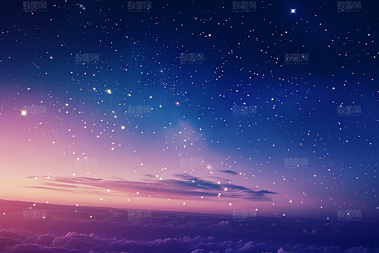 灿烂星空天空高清素材