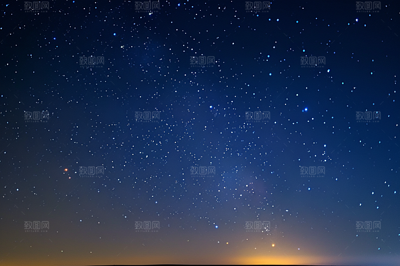 灿烂星空夜晚夜景素材