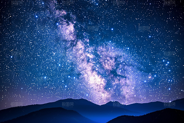 灿烂星空高清太阳系素材