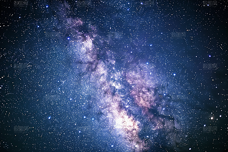 灿烂星空梦幻夜晚素材
