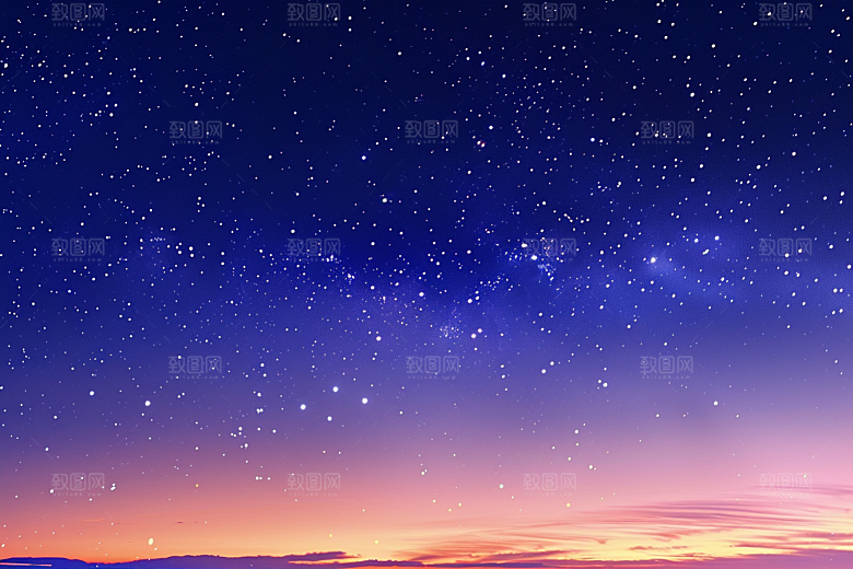 灿烂星空星辰高清素材