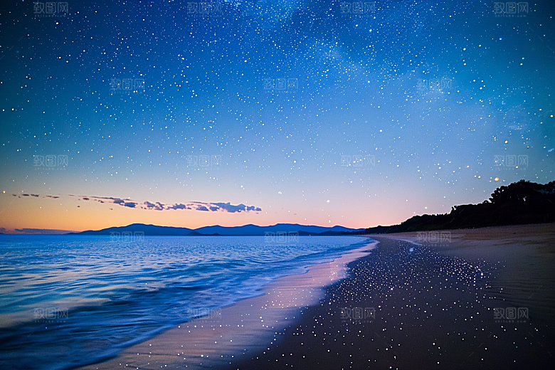 灿烂星空宇宙夜景素材