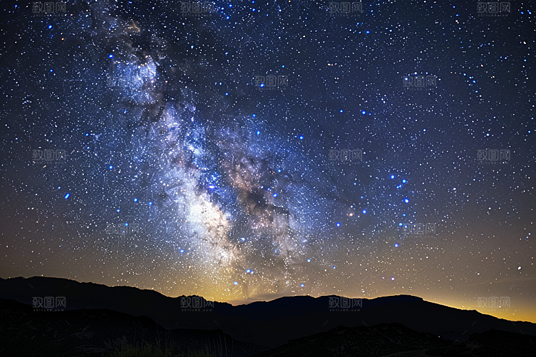 灿烂星空梦幻星辰素材