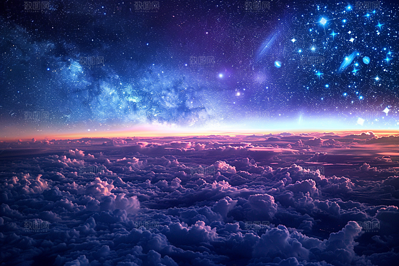 灿烂星空宇宙天空素材