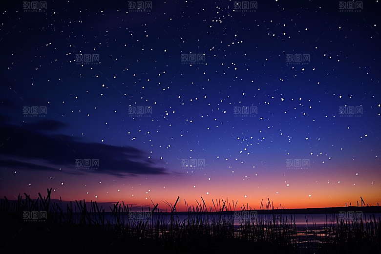 灿烂星空梦幻唯美素材