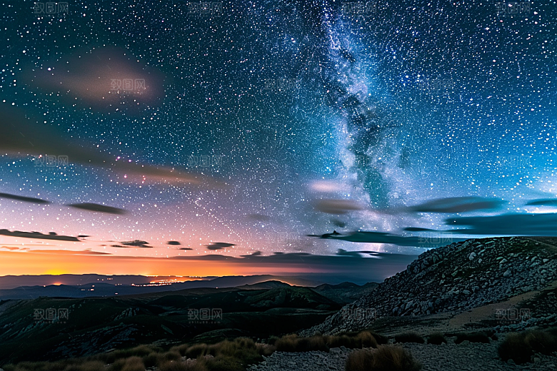 灿烂星空天空星辰素材